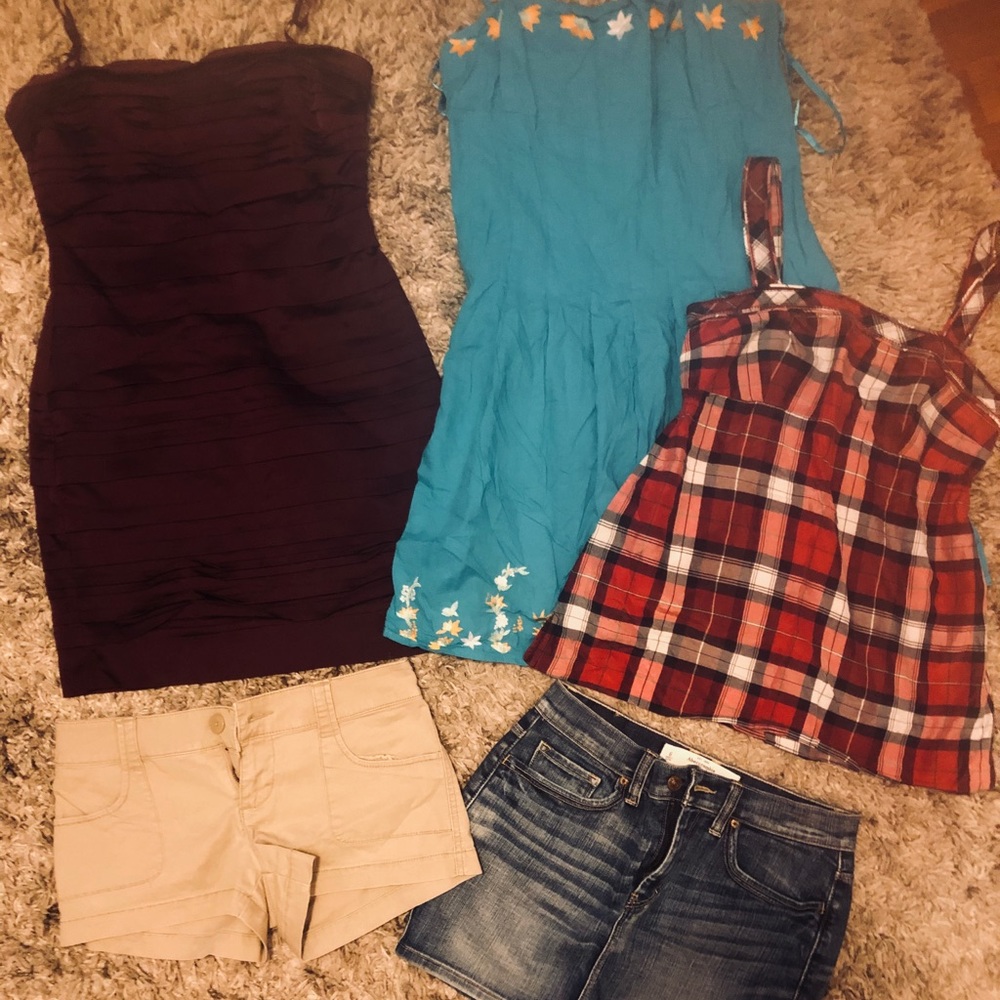Women’s size 5/6 lot Abercrombie jean skirt top